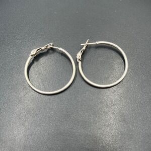 IBB 925 Sterling Silver Classic Everyday Hoop‎ Earrings